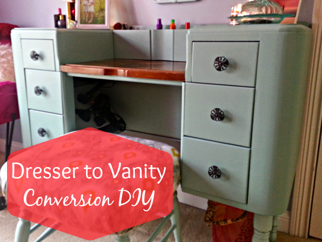diy dresser into makeup vanity